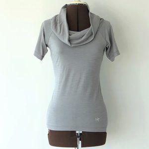 Arc'teryx Grey Top with Cowl Neck and Lumbar Pocket